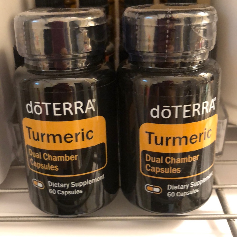 New bottles of Doterra Turmeric capsules